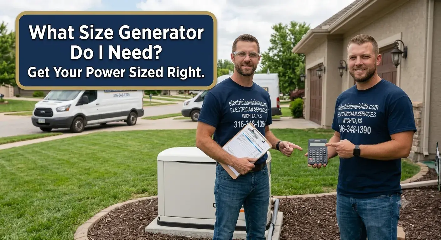 Featured image for: What Size Generator Do I Need for My Wichita Home? (Storm Season Guide)